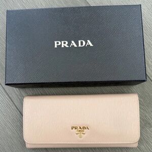 Prada Blush Pink Saffiano Leather Continental Wallet